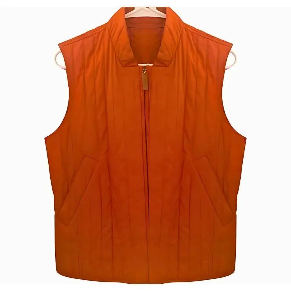 EUC MaxMara The Weekend Collection Quilted Orange Puffer Vest
